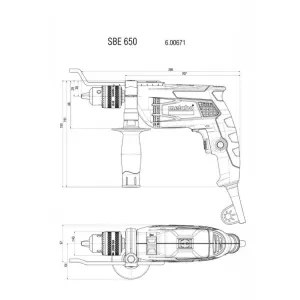 БОРМАШИНА УДАРНА 650W METABO SBE 650 SSBF
