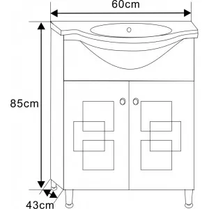 МЕБЕЛ ЗА БАНЯ ЛЕГО 6040 NEW 60*43*85